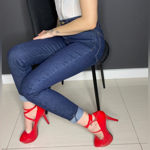 Vintage American Apparel Dark Stone Wash Stretch Denim Pencil Pant Skinny Jeans - Picture 6 of 7